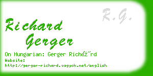 richard gerger business card